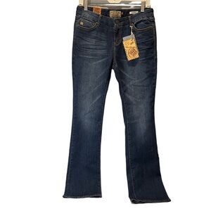 Dear John 28P NWT Hybrid Skinny Bootcut Jeans Petite Dark Wash 29” Inseam